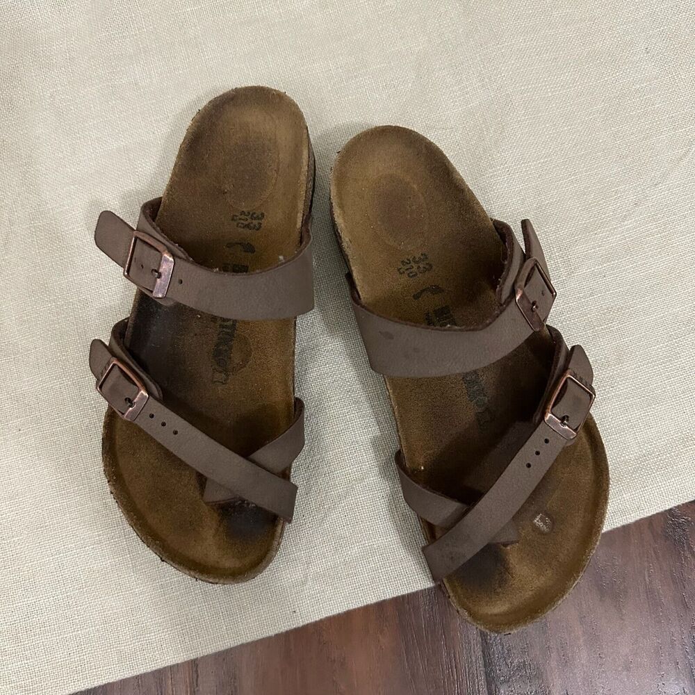 BIRKENSTOCK Mayari Sandals in Brown Birko-Flor